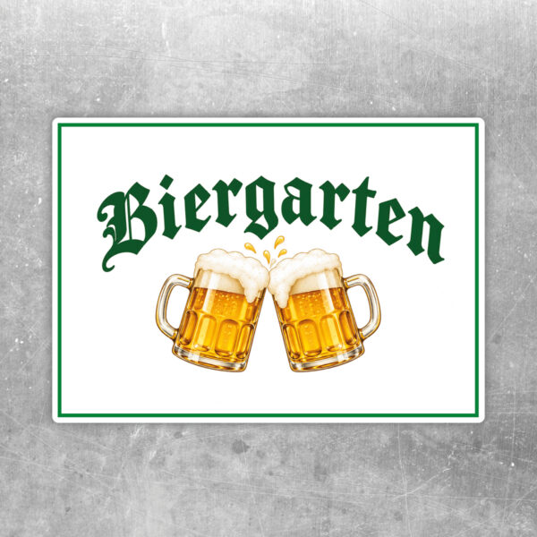 Biergarten Aufkleber ohne Zusatz und ohne Pfeil – Querformat