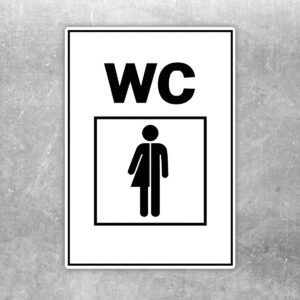 WC Transgender Aufkleber ohne Pfeil – Hochformat