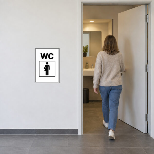 WC Transgender Aufkleber ohne Pfeil – Hochformat – Bild 2