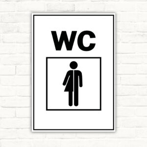 WC Transgender Schild ohne Pfeil – Hochformat
