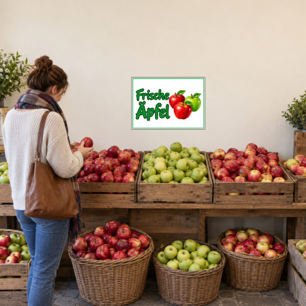Frische Äpfel Aufkleber ohne Pfeil – Querformat – Bild 2