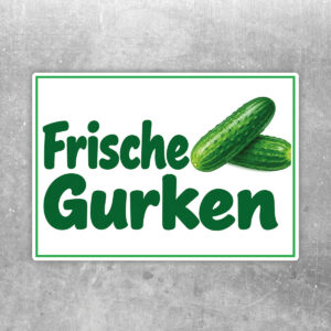Frische Gurken Aufkleber – Querformat