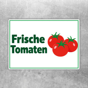 Frische Tomaten Aufkleber – Querformat
