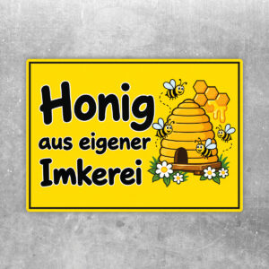 Honig aus eigener Imkerei Aufkleber ohne Pfeil - Querformat
