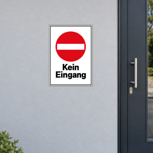 Kein Eingang Schild mit Verbotszeichen - Hochformat – Bild 2