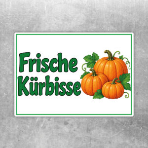 Frische Kürbisse Aufkleber ohne Pfeil - Querformat