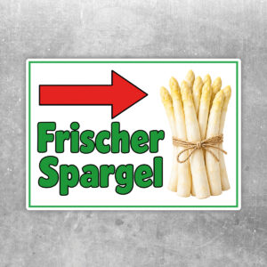 Frischer Spargel rechts Aufkleber - Querformat