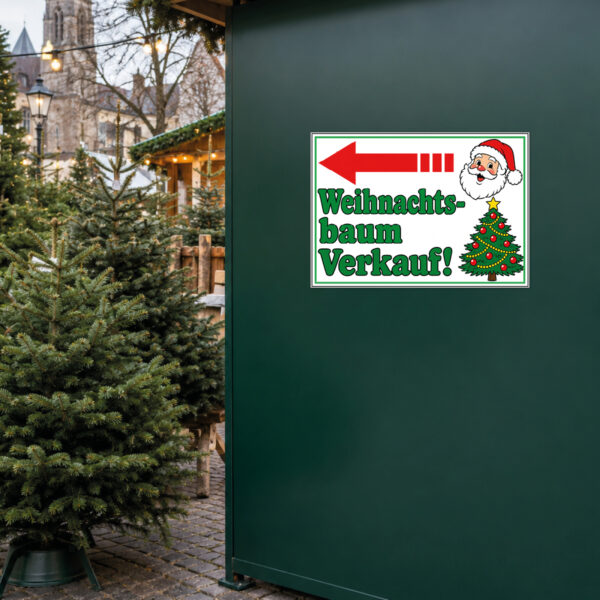 Weihnachtsbaum Verkauf Schild Pfeil links - Querformat – Bild 2