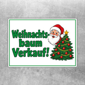 Weihnachtsbaum Verkauf Aufkleber ohne Pfeil - Querformat