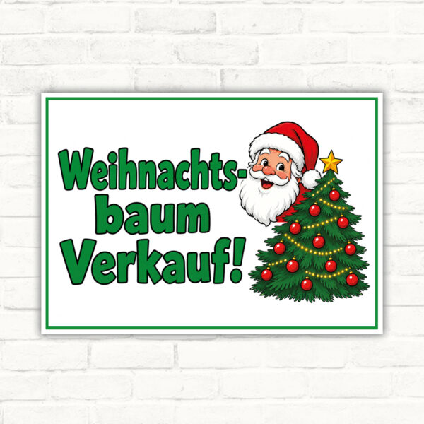 Weihnachtsbaum Verkauf Schild ohne Pfeil - Querformat