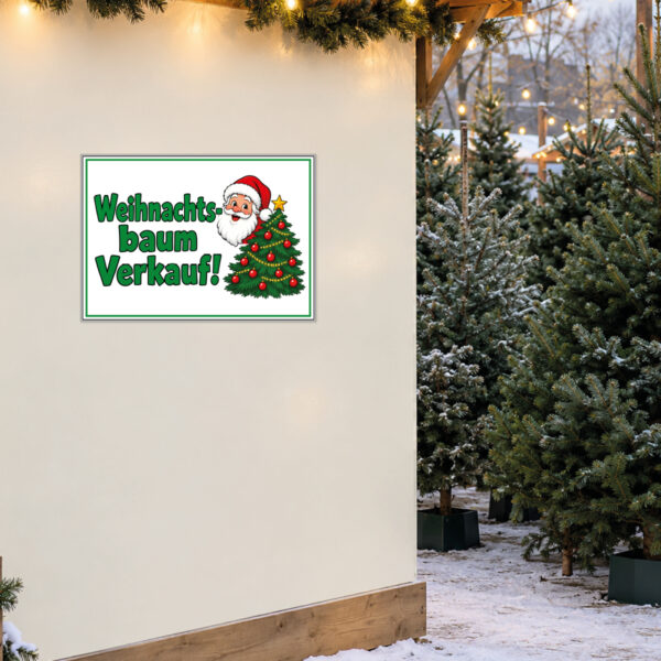 Weihnachtsbaum Verkauf Schild ohne Pfeil - Querformat – Bild 2