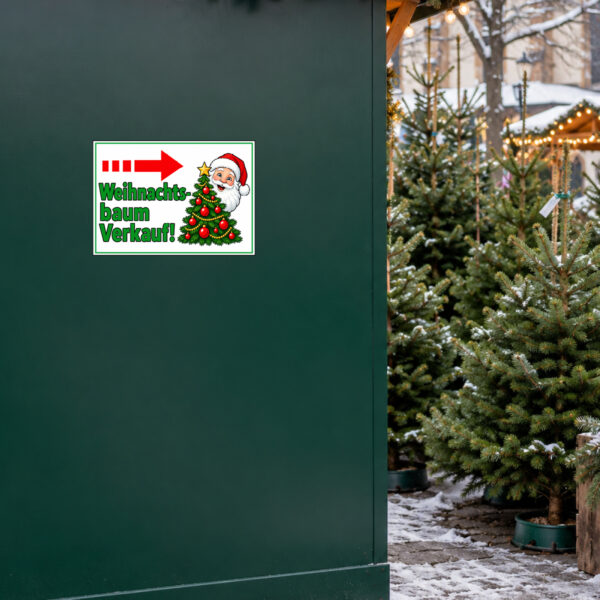 Weihnachtsbaum Verkauf Aufkleber Pfeil rechts - Querformat – Bild 2