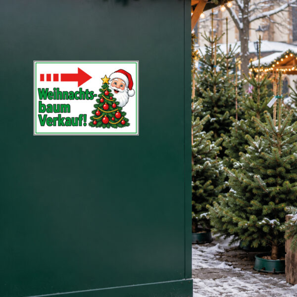 Weihnachtsbaum Verkauf Schild Pfeil rechts - Querformat – Bild 2