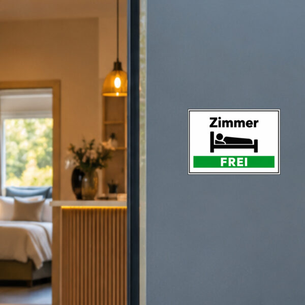 Zimmer frei Aufkleber - Querformat – Bild 2