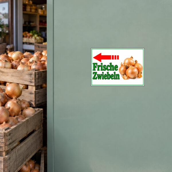 Frische Zwiebeln links Aufkleber - Querformat – Bild 2