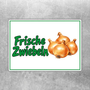 Frische Zwiebeln ohne Pfeil Aufkleber - Querformat