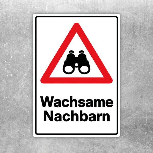 Wachsame Nachbarn Aufkleber - Hochformat