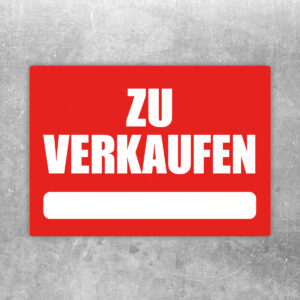 Zu verkaufen rot Aufkleber - Querformat