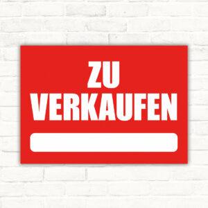 Zu verkaufen rot Schild - Querformat