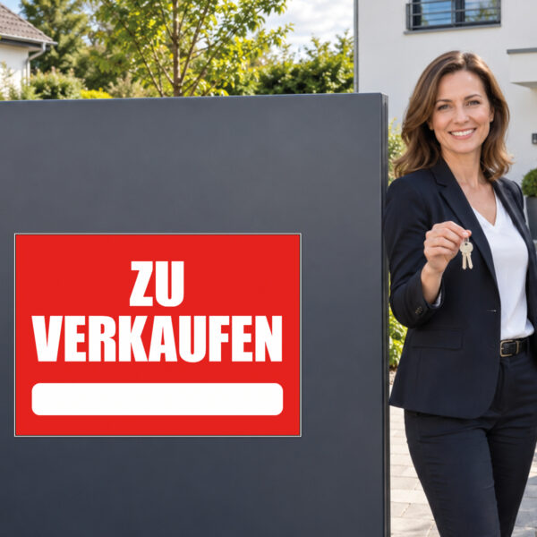 Zu verkaufen rot Schild - Querformat – Bild 2