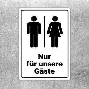 WC nur für unsere Gäste Aufkleber - Hochformat