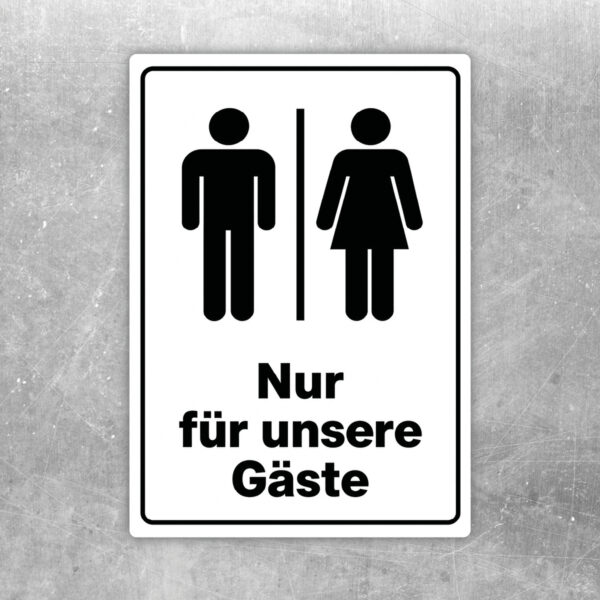 WC nur für unsere Gäste Aufkleber - Hochformat