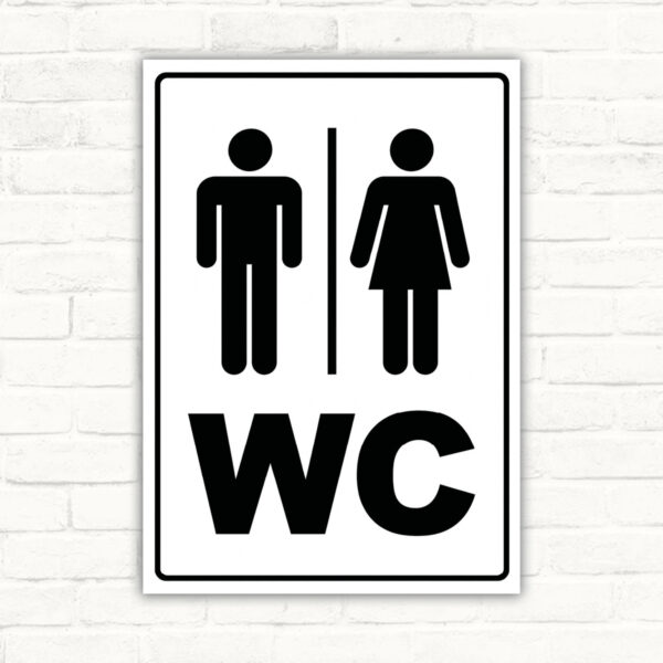 WC Schild - Hochformat