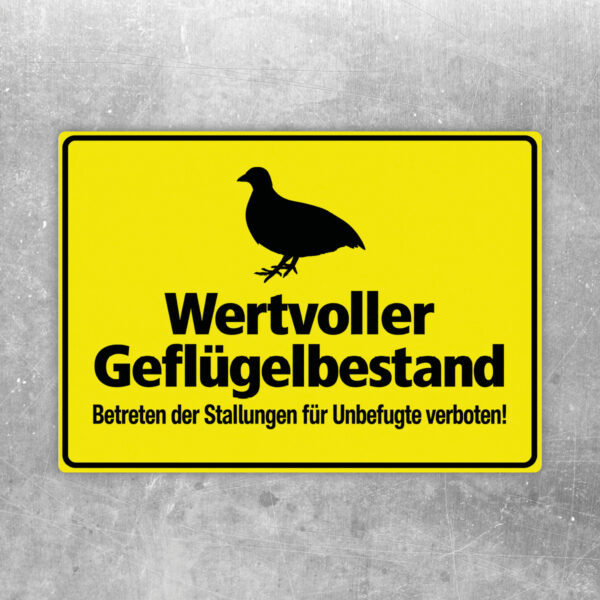 Wertvoller Geflügelbestand – Vogelmotiv als Aufkleber im Querformat – Originalmotiv auf neutralem Hintergrund
