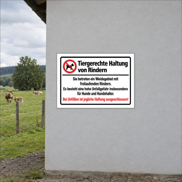 Tiergerechte Haltung von Rindern – Schild – Bild 2