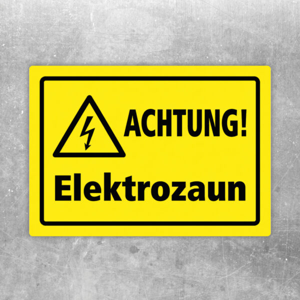 Achtung Elektrozaun – Aufkleber