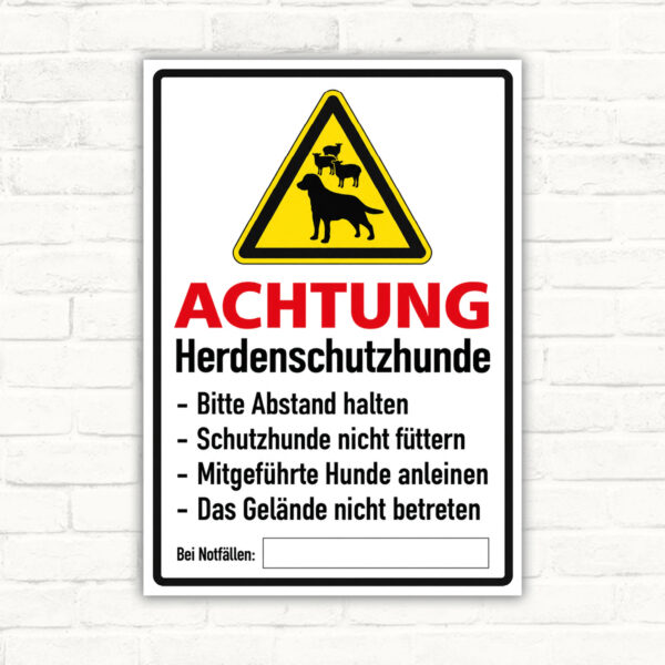 Achtung Herdenschutzhunde – Weideschild