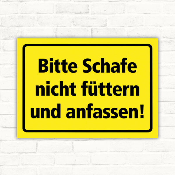 Schafe nicht füttern und anfassen – Schild
