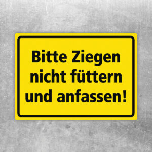 Ziegen nicht füttern und anfassen – Aufkleber