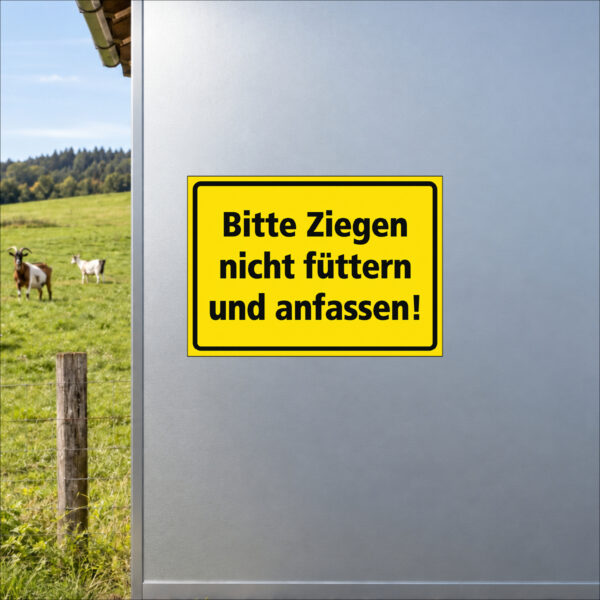 Ziegen nicht füttern und anfassen – Aufkleber – Bild 2