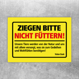 Ziegen bitte nicht füttern – Aufkleber