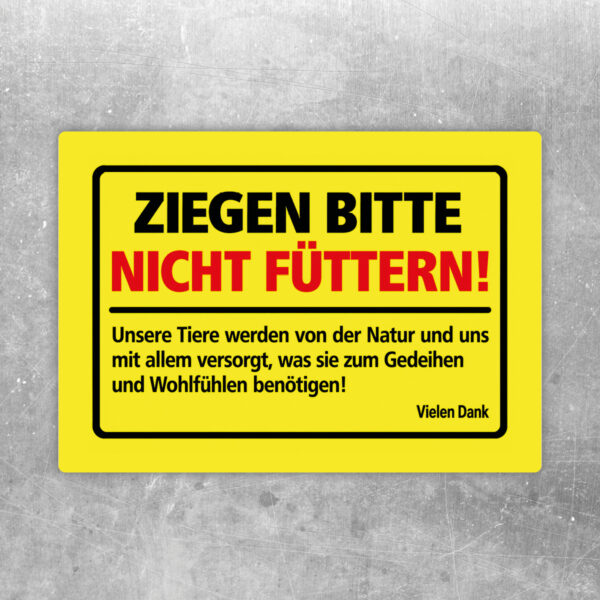 Ziegen bitte nicht füttern – Aufkleber