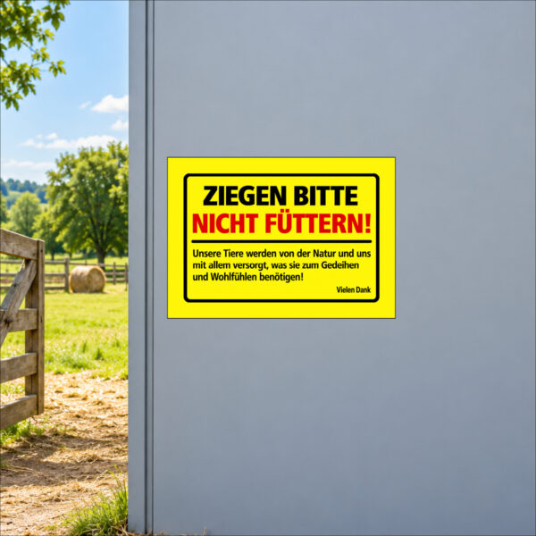 Ziegen bitte nicht füttern – Aufkleber – Bild 2