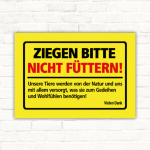 Ziegen bitte nicht füttern – Schild