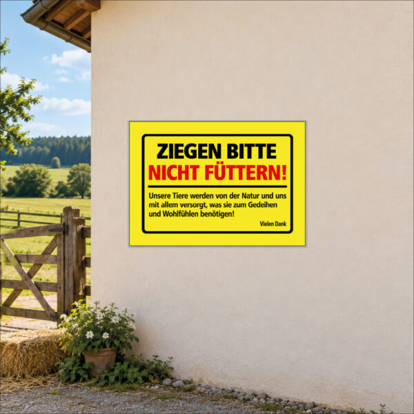 Ziegen bitte nicht füttern – Schild – Bild 2