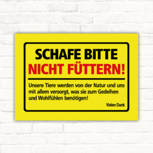 Schafe bitte nicht füttern – Schild