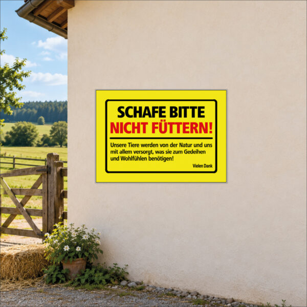 Schafe bitte nicht füttern – Schild – Bild 2