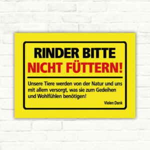 Rinder bitte nicht füttern – Schild