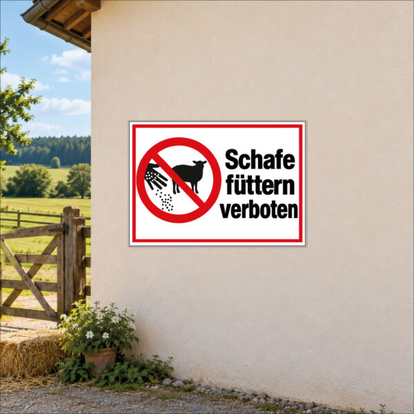 Schafe füttern verboten – Schild – Bild 2