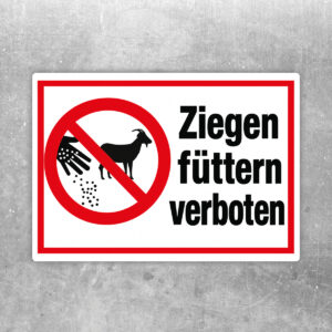 Ziegen füttern verboten – Aufkleber