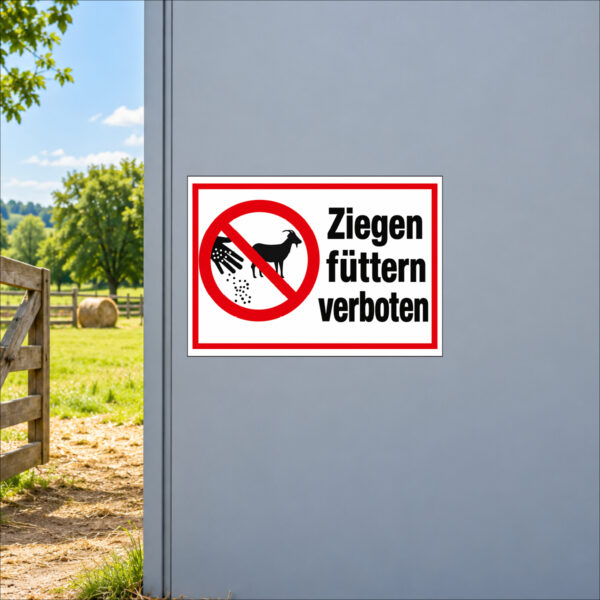 Ziegen füttern verboten – Aufkleber – Bild 2