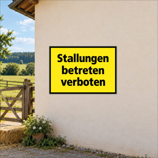 Stallungen betreten verboten – Stallschild – Bild 2
