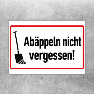 Abäppeln nicht vergessen – Aufkleber