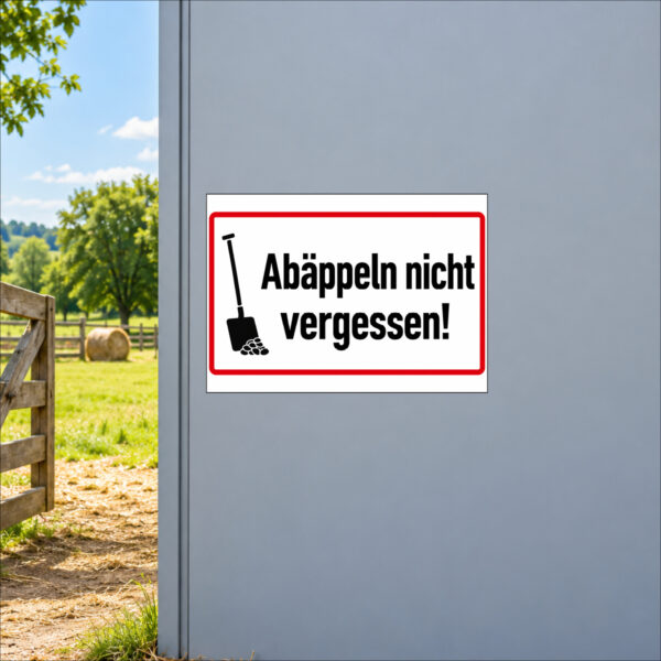 Abäppeln nicht vergessen – Aufkleber – Bild 2