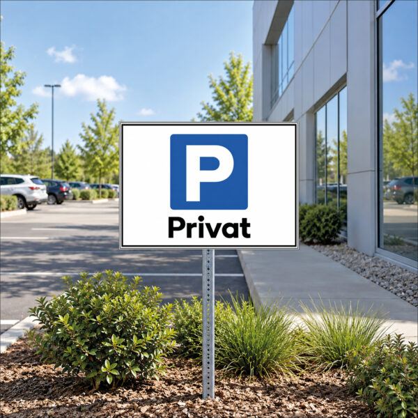 Privatparkplatz Schild mit P-Symbol – Bild 2
