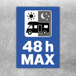 Wohnmobile: maximal 48 Stunden als Aufkleber, Originalmotiv
